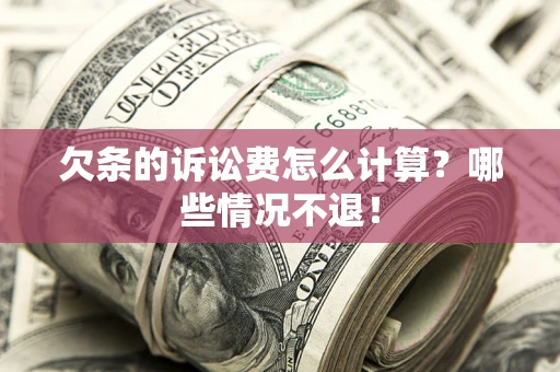 济南欠条的诉讼费怎么计算?哪些情况不退! 济南欠条的诉讼费怎么计算?哪些情况不退!